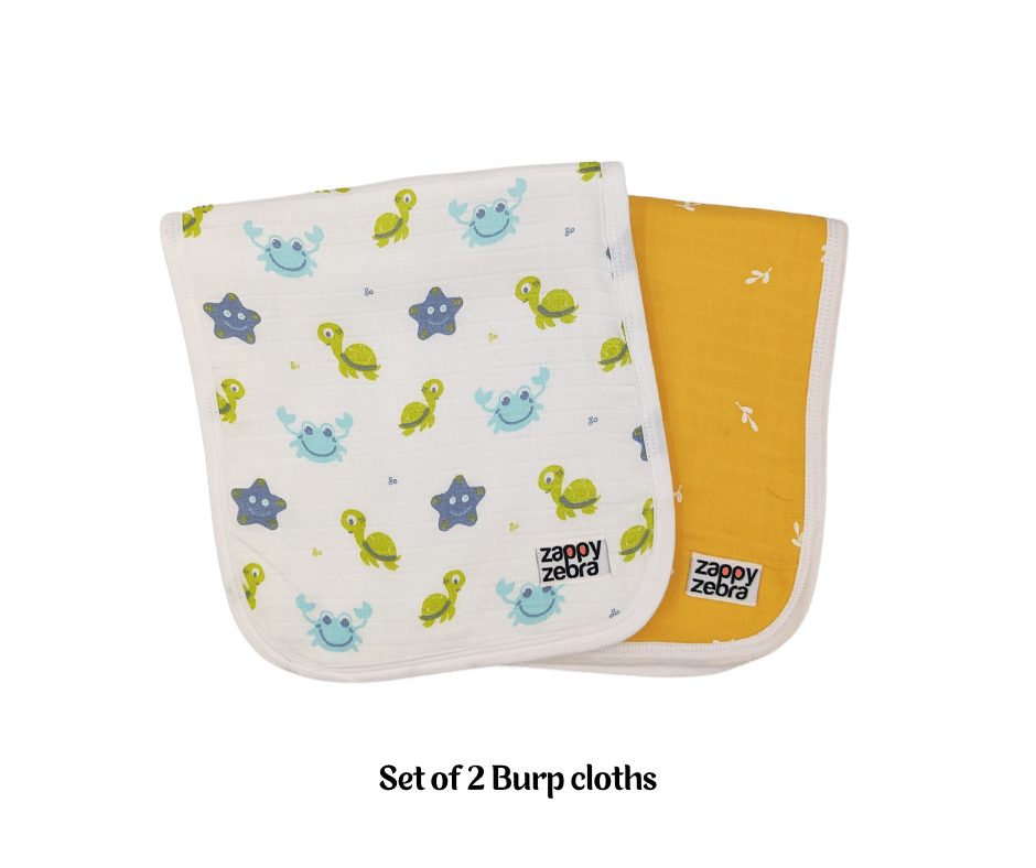 Muslin Burp Cloths ZappyZebra