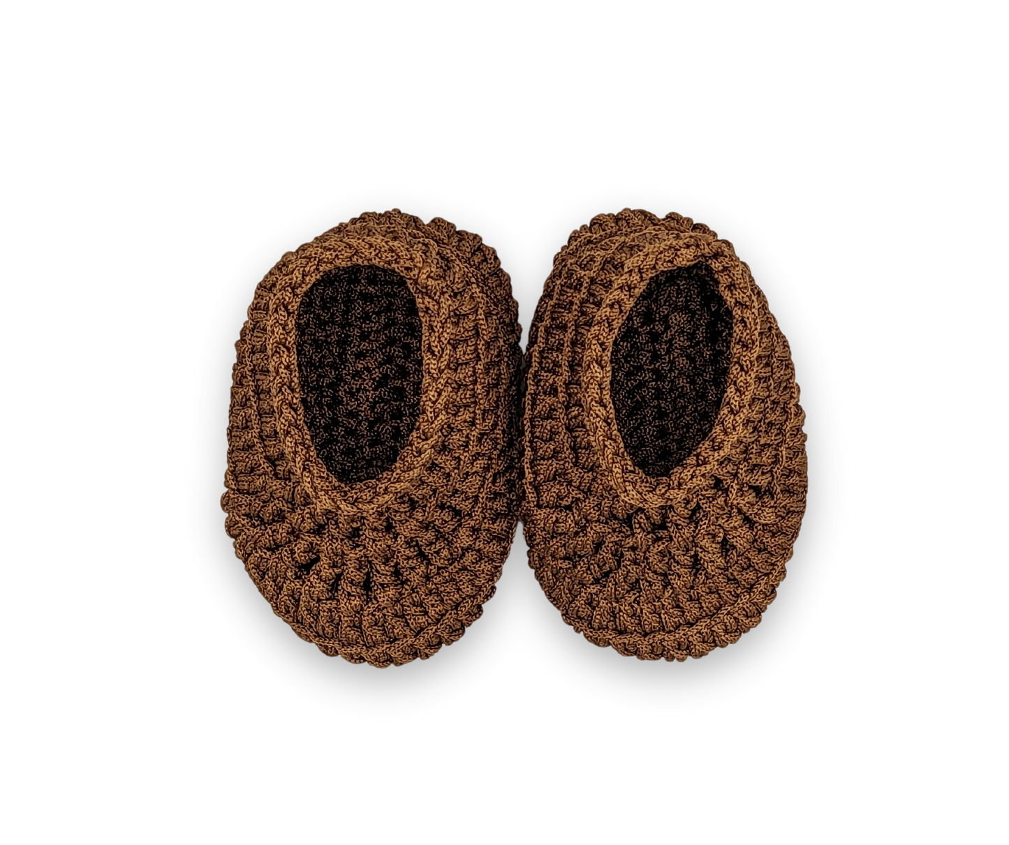 Handmade Crochet Shoes - Brown