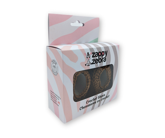 Handmade Crochet Shoes - Brown