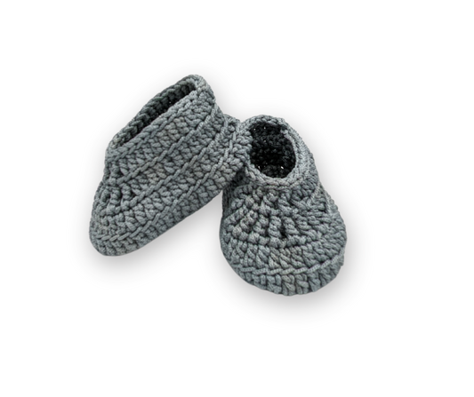 Handmade Crochet Shoes - Grey