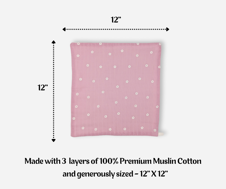 Muslin Wash Cloth (Set of 3) - Lilac