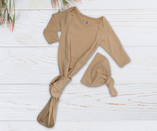 Knotted Gown with Hat - Mellow Buff