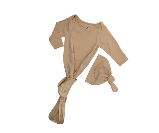 Knotted Gown with Hat - Mellow Buff