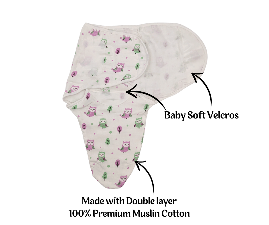 Cocon en mousseline (Quick Swaddle) - Hiboux opulents