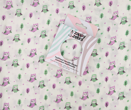 Muslin Swaddle Blanket - Opulent Owl