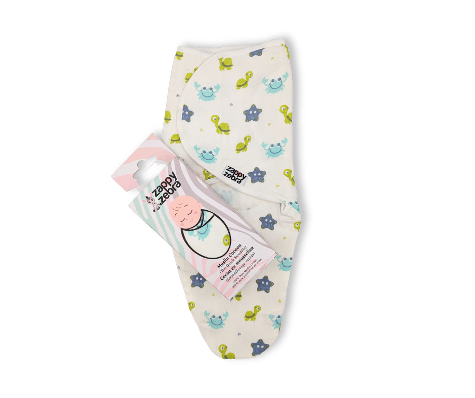 Cocon en mousseline (Quick Swaddle) - Tortues de mer