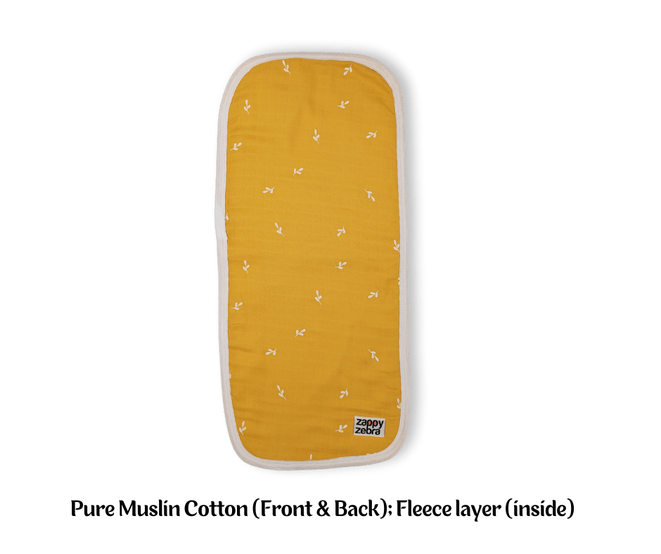 Chiffons à rots en mousseline (lot de 2) - Jaune