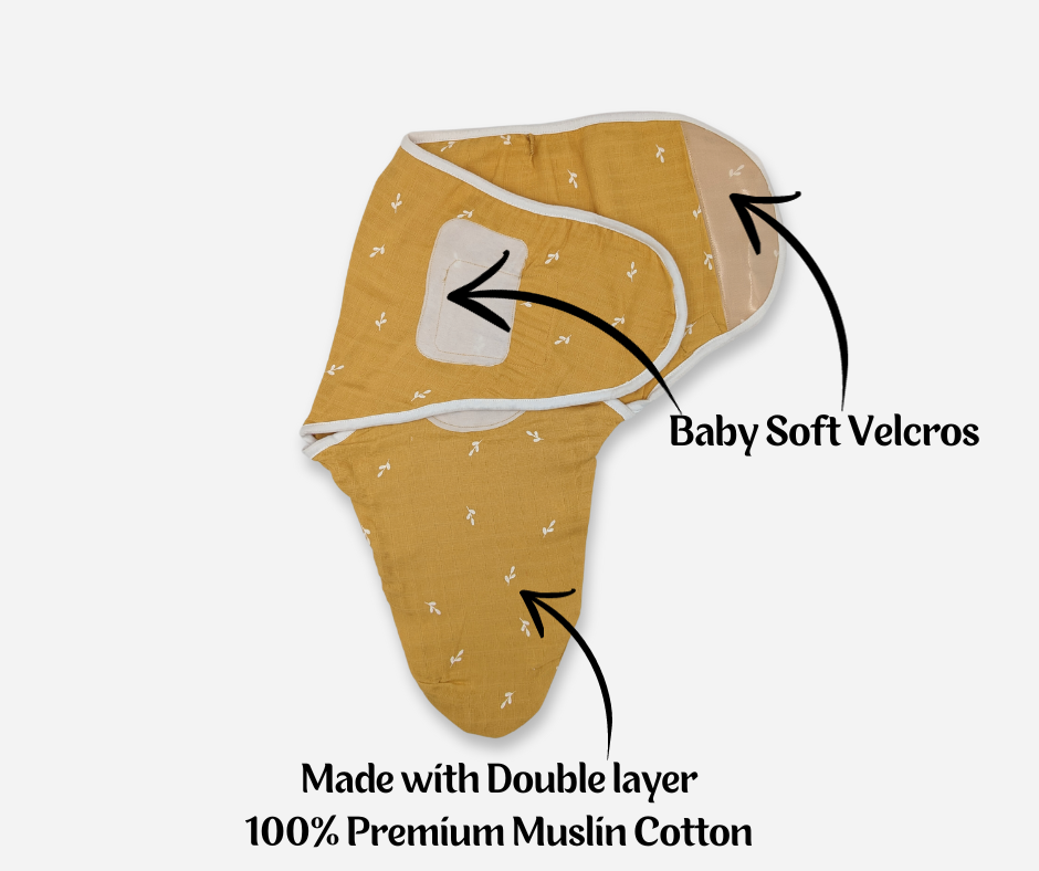 Muslin Cocoon (Quick Swaddle) - Yellow Ochre