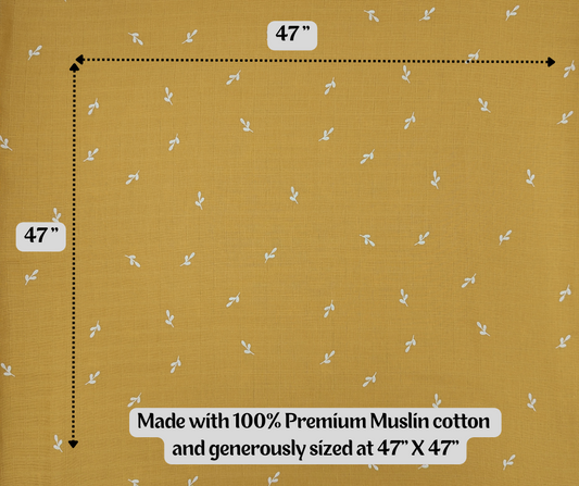 Muslin Swaddle Blanket - Yellow Ochre