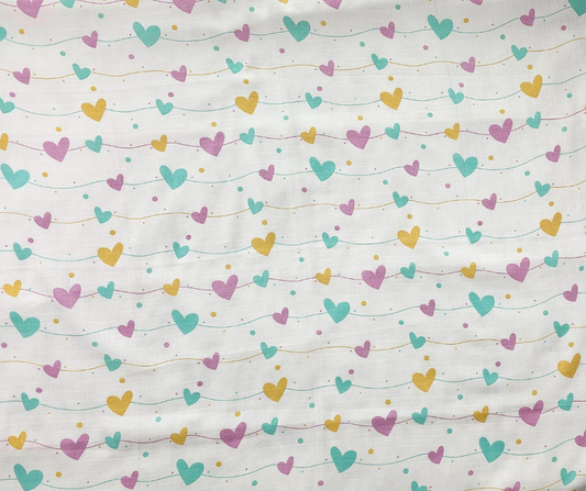 Muslin Swaddle Blanket - Heartstrings Hug