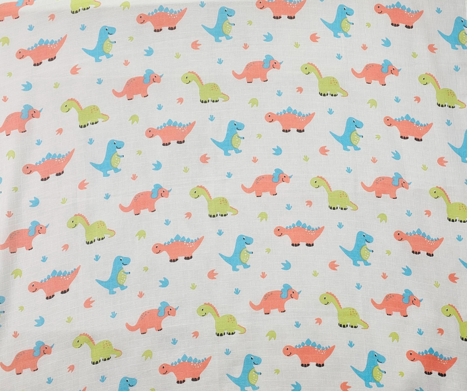 Muslin Swaddle Blanket - Dino Dreams