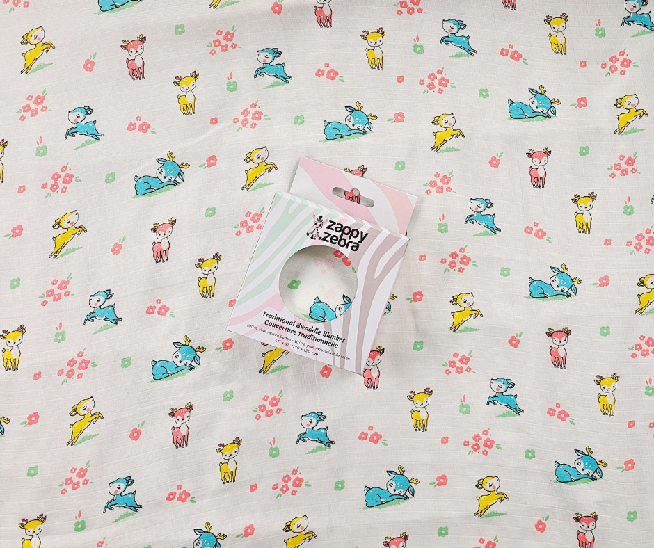 Muslin Swaddle Blanket - Bambi Bliss