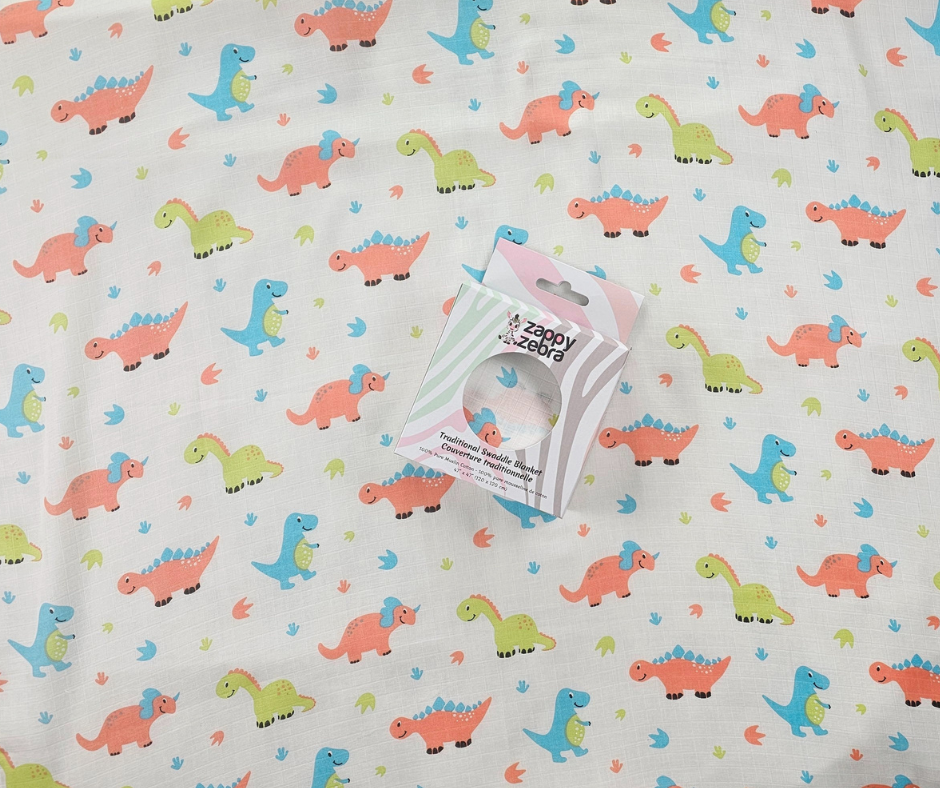 Muslin Swaddle Blanket - Dino Dreams