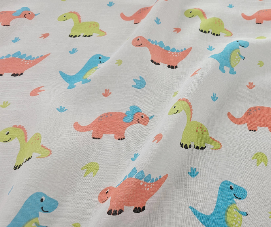 Muslin Swaddle Blanket - Dino Dreams