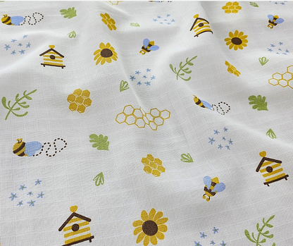 Muslin Swaddle Blanket - Bee Cozy