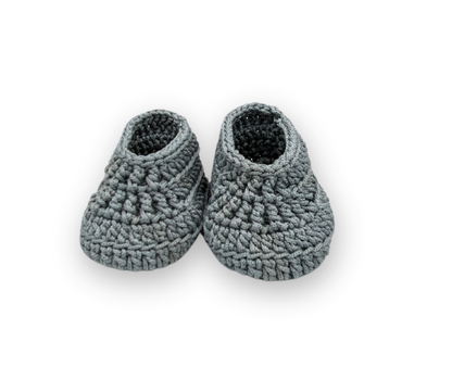 Handmade Crochet Shoes - Grey