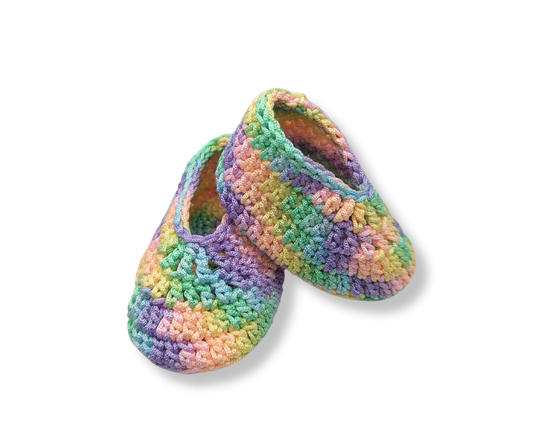 Chaussures au crochet faites à la main - Multi couleur