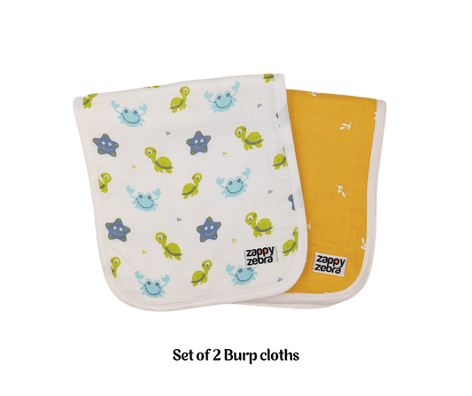 Muslin Burp Cloth (Set of 2) - Yellow
